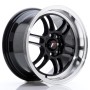 JR Wheels JR7 15x8 ET35 4x100/114 Glossy Black w/Machined Lip