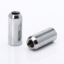 Set of SILVER LONG imbus lug nuts 12x1,25 + Key