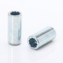 Set of SILVER long star lug nuts 14x1,5 + Key