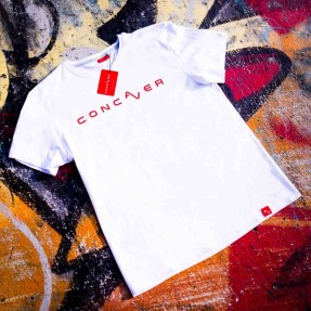 Concaver Men's TShirt Logo White Size XXL