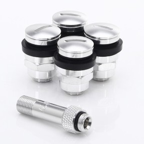 Set of Flat aluminum air valves JR v1  SILVER.